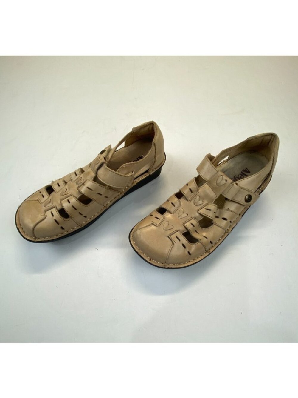 Alegria Mary Jane Shoes Womens Size 38 Tan Cushion Comfort Adjustable